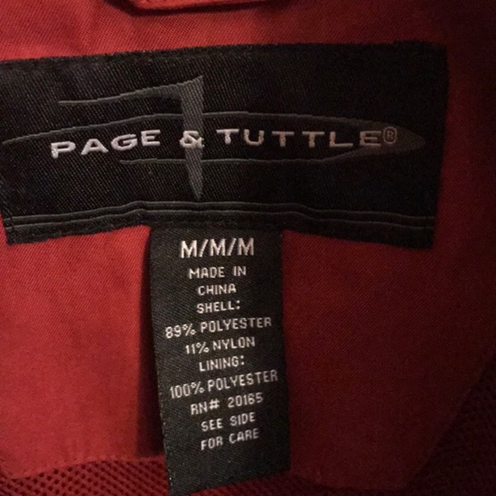 Page & Tuttle 3/4 Zip Up Jacket Size Medium - image 6